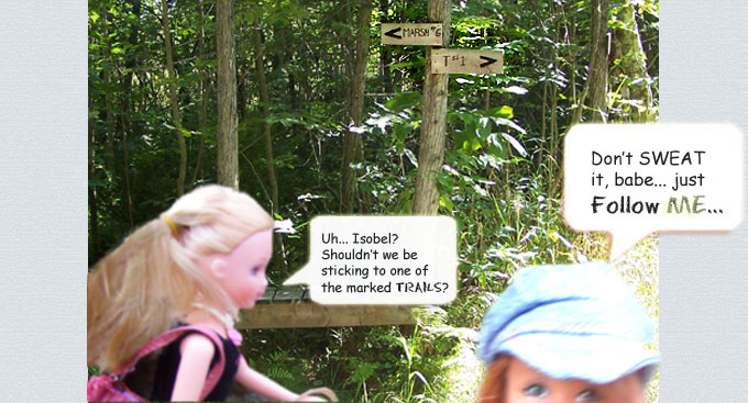 Er... isn't leaving the trails a bit *risky*?