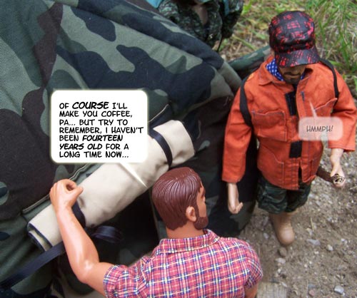 Buddy Jim is more amused than angry...