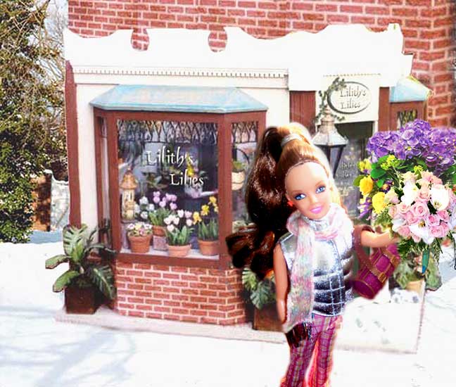 Lilith outside her new shop!