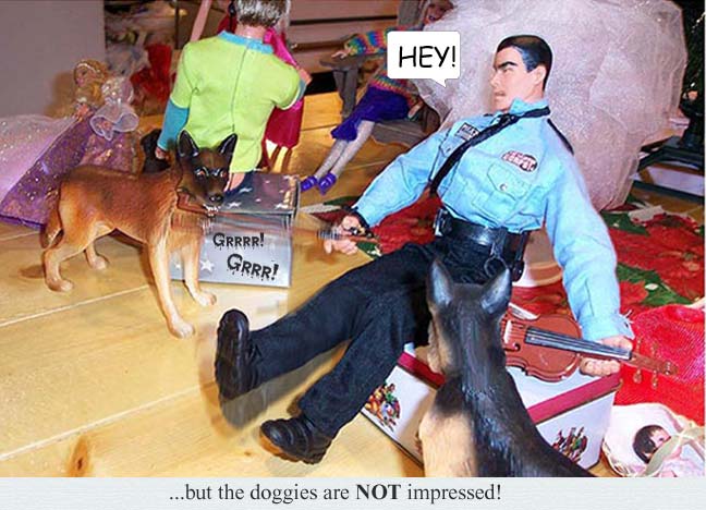 ...but the doggies are NOT impressed!